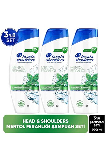 Head&Shoulders Head and Shoulders Menthol Freshness Shampoo 330 ml X3 Pieces