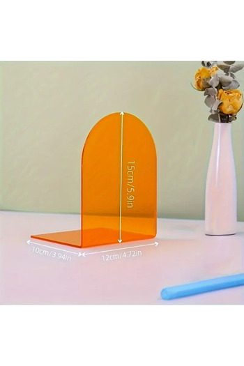 Pleksi Marketi Plexiglass Book Holder - Book Organizer - (15X12X10 cm)