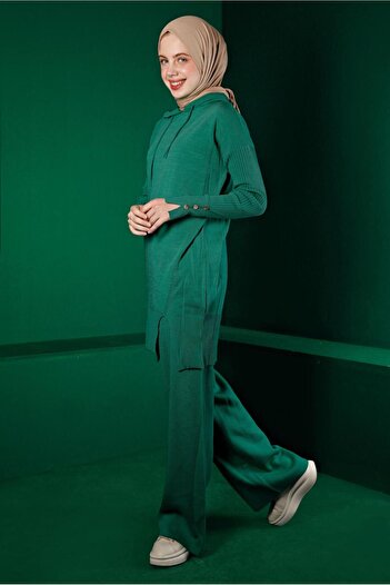 Alvina Double Pants with Slit DetailKnitwear Set 43213
