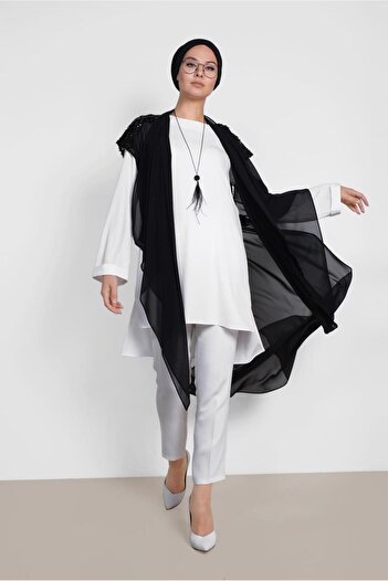 Alvina 4145 Model Double Tunic with Sequins