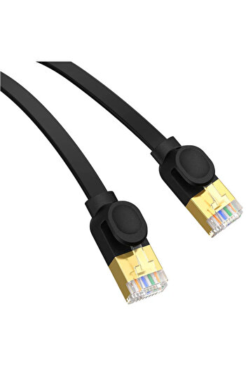 Baseus High Speed Flat Cable CAT7 10 Gb Ethernet Cable - 3 m - Cluster Black