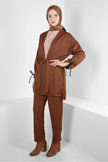 Alvina Belted Trousers Suit 44228