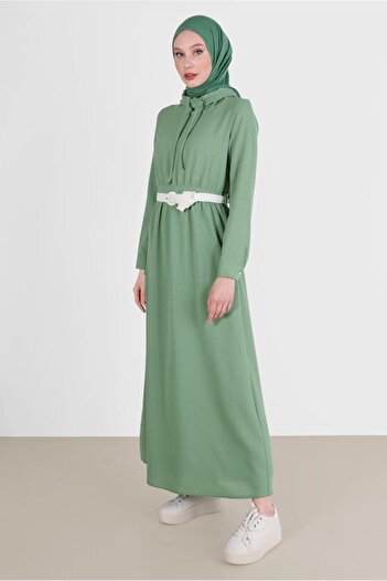 Alvina Pocketed Belted Dress - Model 42590