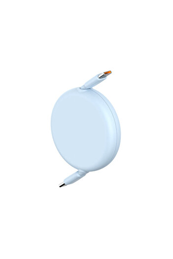 Baseus Free2Draw Mini Retractable Charging Cable Type-C to Type-C - 100 W - 1 Meter - Galaxy Blue