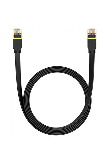 Baseus High Speed Flat Cable CAT7 10 Gb Ethernet Cable - 3 m - Cluster Black