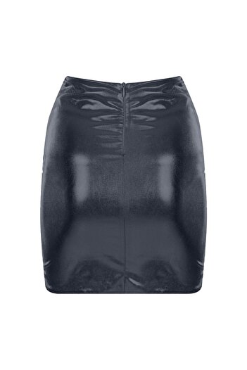 La Sarta Shine Black Mini Skirt