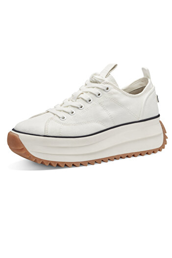 Tamaris Damen Low Sneaker Low Top 1-23731-41 Weiß 100 White Textil Mit Touch-it