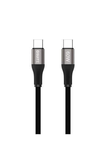 iOsuite Aluminum Alloy Head (USB-C) TO (USB-C) Cable - 60W - 1.2M - Black