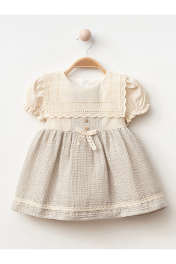 Lumia Baby Baby Girl Dress with Bow Detail