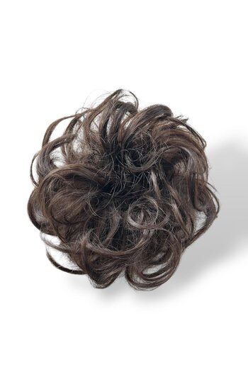 TAKIŞTIR Brown Messy Bun Effect Buckle