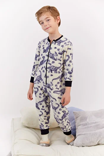 Rolypoly Boy's Ecru Jumpsuit