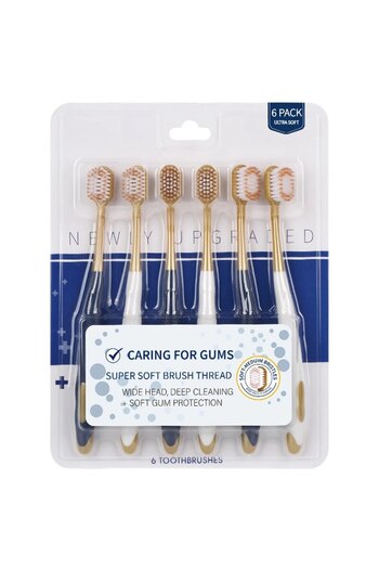 Choice 6pack 6Pack Ultra Soft Bristle Wide Head Toothbrush for Adult Couples, High-end Home Style Toothbrus