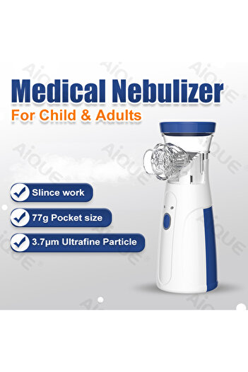 Choice N4-Recharge AiQUE Mini Mesh Portable Nebulizer Hosehold Medical Silent Ultrasonic Inhaler Mobile Ste