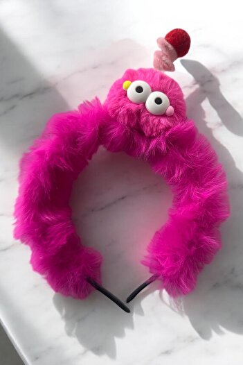 TAKIŞTIR Fuchsia Color Monster Figured Children's Crown