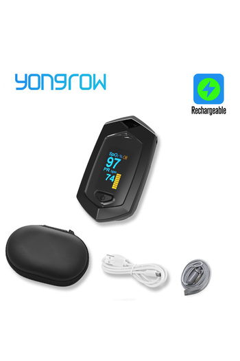 Choice1 black-charging Yongrow Medical Rechargeable Digital Fingertip Pulse Oximeter Blood Oxygen Saturation