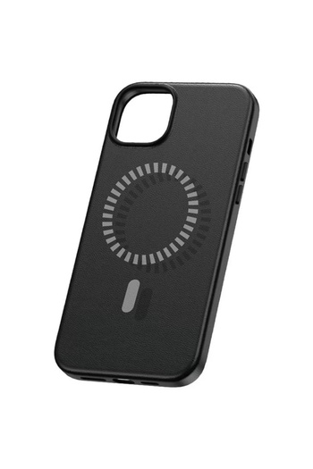 Baseus Fauxther Series Magnetic Phone Case - for iPhone 15 Pro Max - Cluster Black