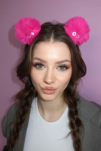 TAKIŞTIR Fuchsia Color Monster Figured Children's Crown