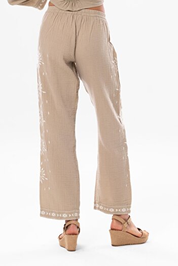 Eliş Şile Bezi Ελαστική μέση Daylight Summer Muslin Παντελόνι Mink Vzn