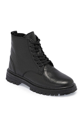 Tergan Siyah Deri Erkek Casual Bot - E24K1BT57135-A23