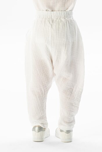 Eliş Şile Bezi Western Summer Girl's Baggy - White Byz