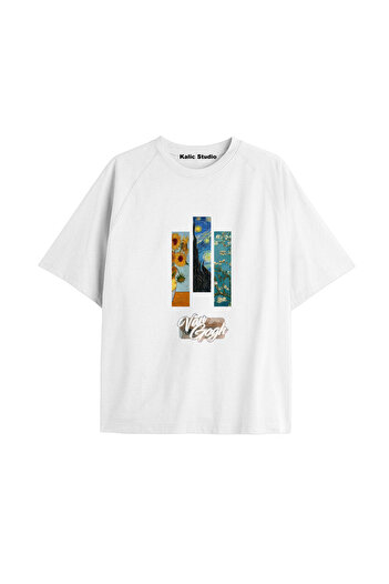 Kalic Studio Unisex Van Gogh Printed Oversize T-shirt