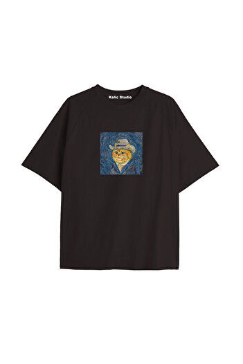 Kalic Studio Unisex Van Gogh Printed Oversize T-shirt