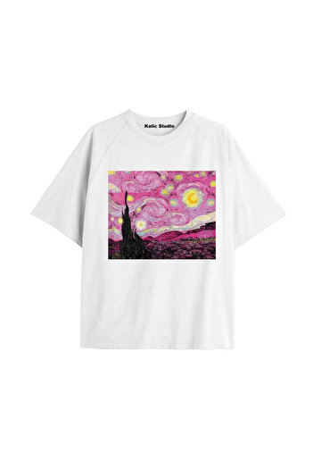 Kalic Studio Unisex Van Gogh Printed Oversize T-shirt