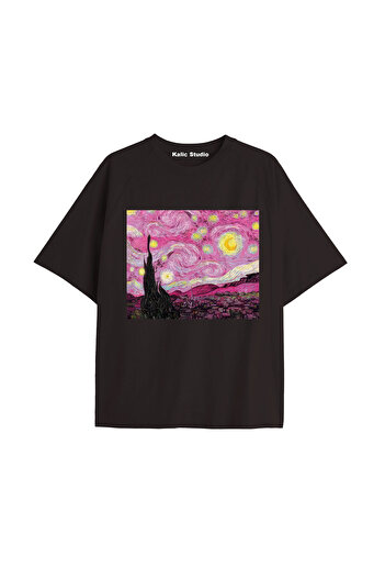 Kalic Studio Unisex Van Gogh Printed Oversize T-shirt