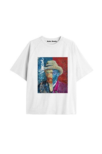 Kalic Studio Unisex Van Gogh Printed Oversize T-shirt