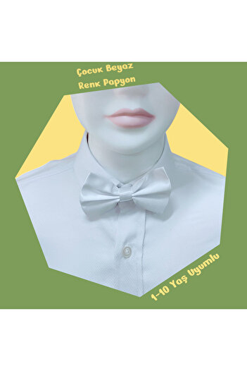Algitsin O L A Children's White Bow Tie 1-10 Years.