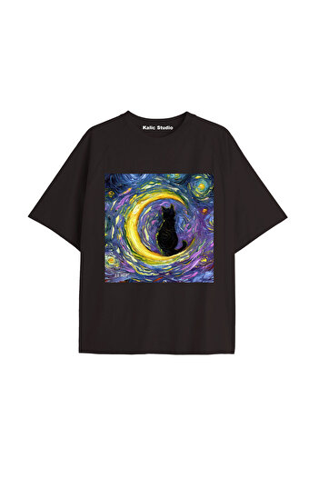 Kalic Studio Unisex Van Gogh Printed Oversize T-shirt