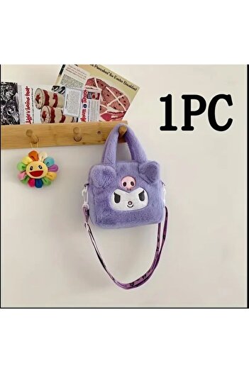 seyuse Kuromi Sanrio Handbag, Women's Makeup Bag Plush Bag