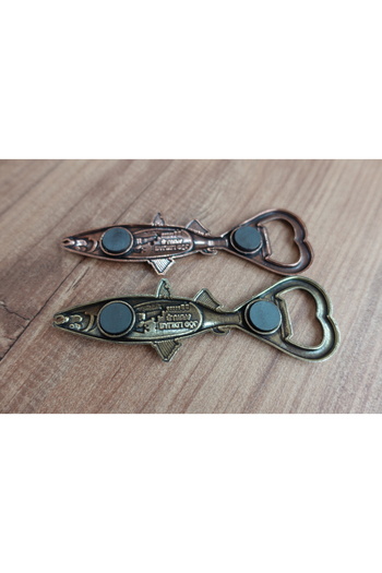 yeşiliseviyorum Yellow & Brown Copper Magnet, Fishlake Souvenir Bottle Opener