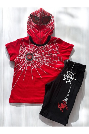 Gigas Boys' Suit with Spiderman and Lighted Shorts