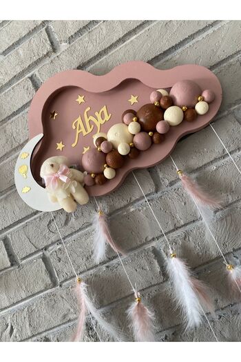 NeşeliAtölyem Ledli Bulut Bubble Bebek kapı süsü