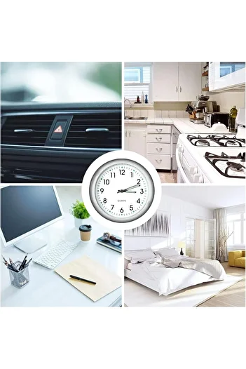 VenaliaStore Mini Quartz Clock for Home Vehicle Car Boat Bicycle Mini Quartz Modern Adhesive Air Conditioning Apparatus