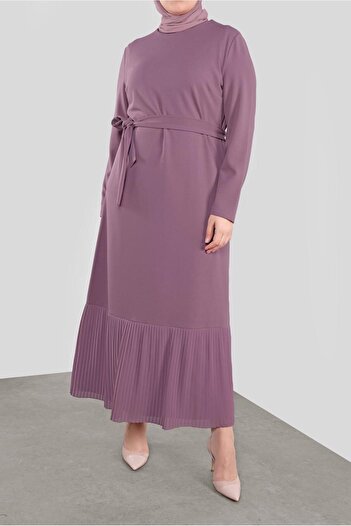 Alvina 20117 Model Dress with Sash and Pleated Skirt