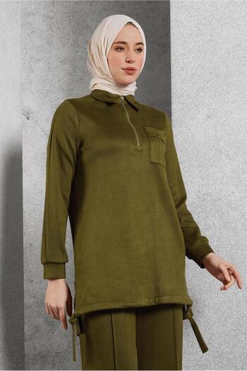 Alvina Suede Trousers Set - Model 45143