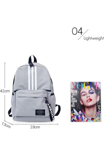 fulina School Backpack, Fashion Large Capacity,with PU leather with heavy duty zipper,for School Travl