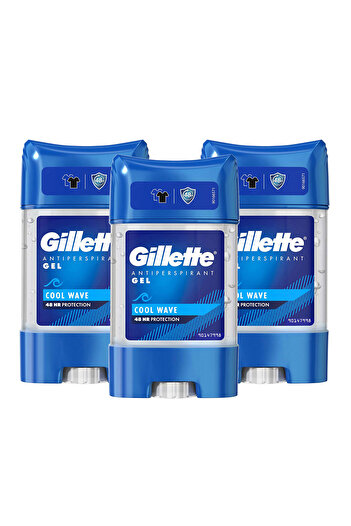 Gillette Gillette Clear Gel Cool Wave Antiperspirant Deodorant 70 ml X3 Pieces