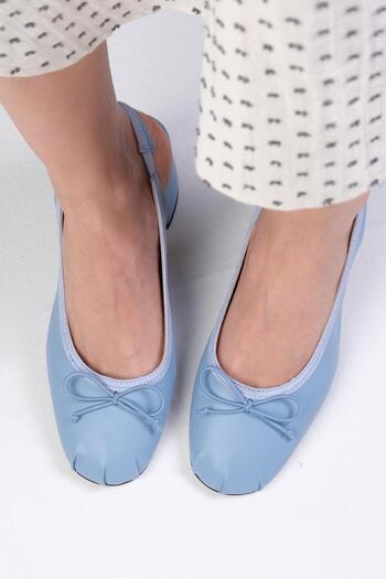 Mio Gusto Alyona Blue Color Heeled Women's Shoes