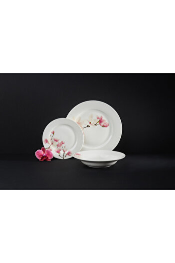 Ambition Dinner service, 18 pieces, 6 people, Magnolia