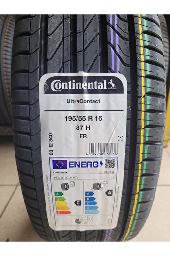 Continental 195/55R16 Ultra Contact 87H FR Set olarak (4 ADET) A serisi 69db 2025 Üretim*