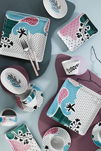 Kütahya Porselen 32 Piece Breakfast Set for 6 People 12256