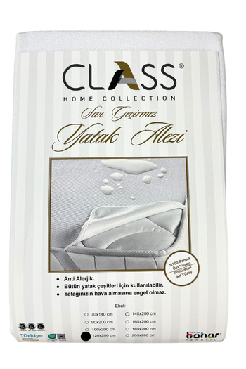 Class Home Collection Protectie Waterproof Mattress Protector, Class Home Collection, White, 120x200 cm
