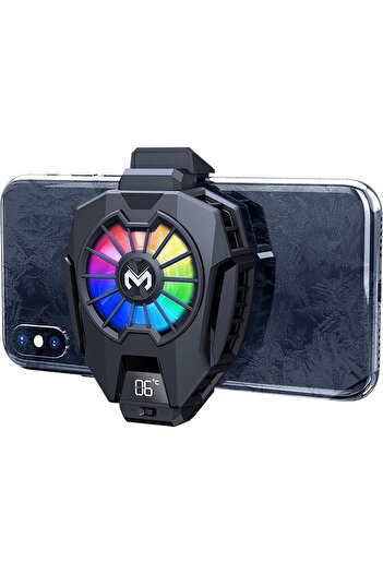 AWH Phone Cooler – Dual Chip Radiator w/ Digital Display for 6–8cm Phones, Gaming, Streaming, Vlogs