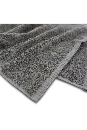 Class Home Collection Set of 2 highly absorbent towels, 100% Jacquard Cotton, 390 gsm 50x100 cm + 70x140 cm, Mermin, Gray