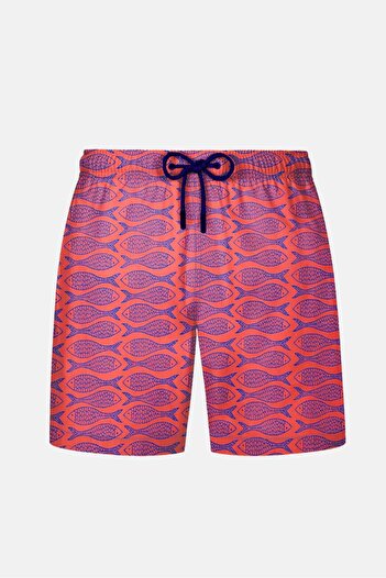 AYYILDIZ 845 Men's Koral Fish Patterned Swim Shorts