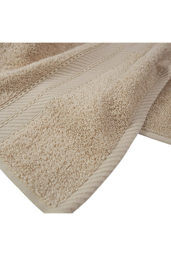 Class Home Collection Set of 2 absorbent towels, 100% Cotton, 500 gsm density, 50x100 cm + 70x140 cm, Moonstar, Ecru