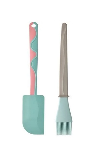 IKEA Gubbröra Silicone Spatula, Pink-Turquoise and Egg Brush Beige Blue